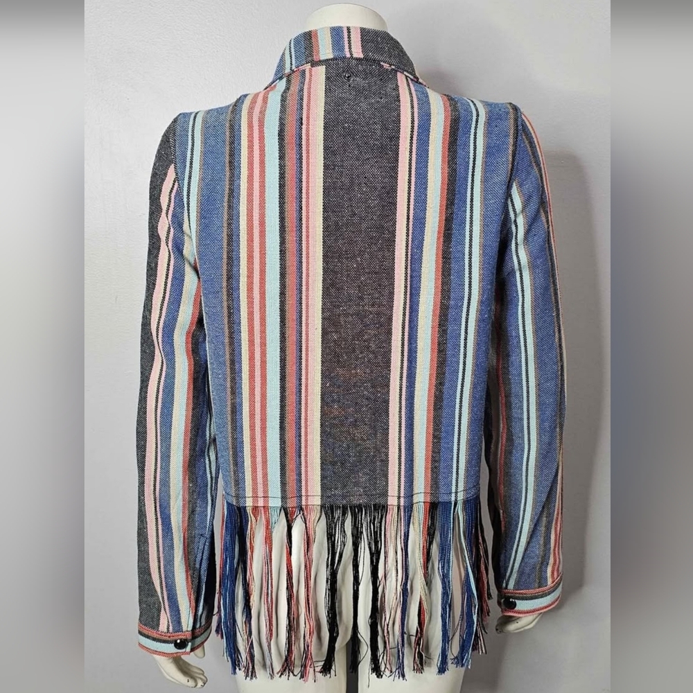 GUESS Striped Fringe Jacket - Picture 7 of 8